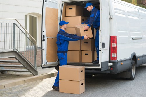 Man and van removals vehicle prepared for a London home move