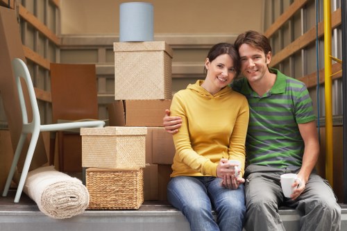 Fragile items wrapped for safe moving during a London relocation