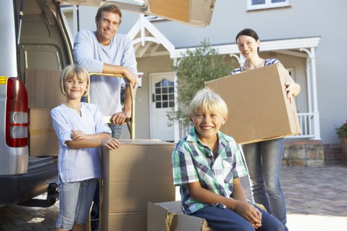 Loading furniture into a moving van for a London move