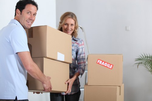 Packing and loading furniture for a London home removal