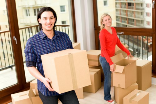 Local removals van handling a flat move with stairs and parking challenges